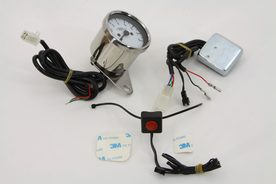 Multi Colored 60mm Electric Tachometer for Harley & Customs