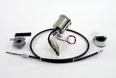 Mini 48mm Speedometer with 2:1 Ratio White Face w/ LED