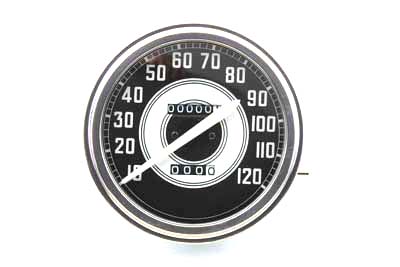 Speedometer with 2:1 Ratio White Needle for 1936-61 Big Twins
