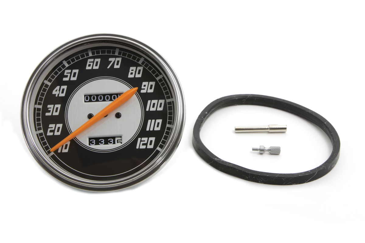 Replica 2:1 Speedometer w/ Orange Needle for 1936-61 EL, FL, WL & UL