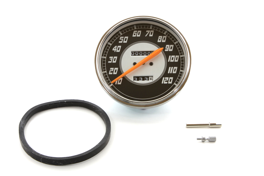 Replica 2:1 Speedometer w/ Orange Needle for 1936-61 EL, FL, WL & UL