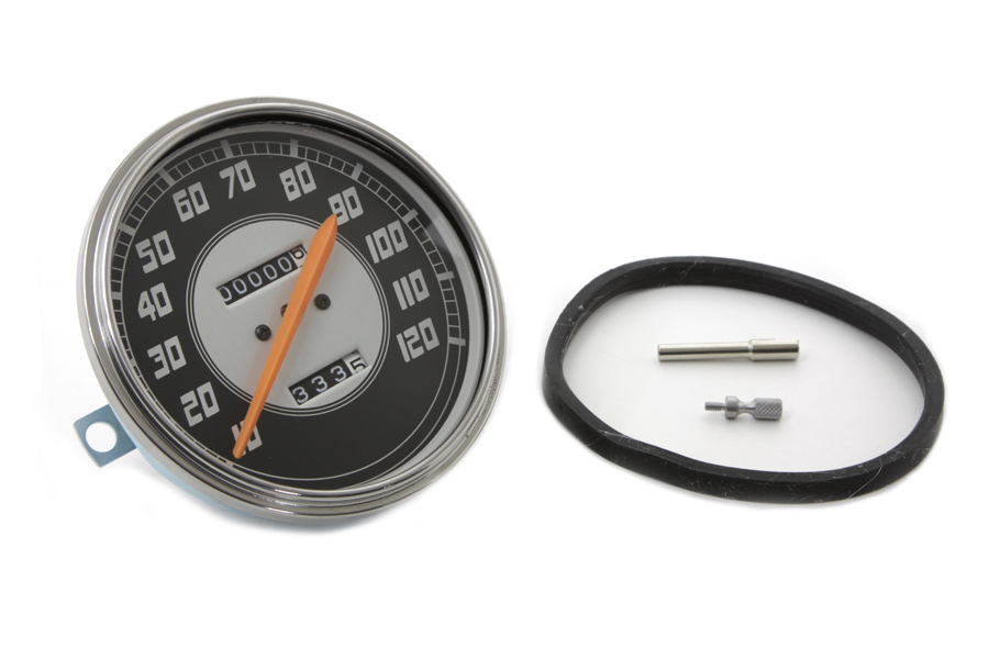 Replica 2:1 Speedometer w/ Orange Needle for 1936-61 EL, FL, WL & UL