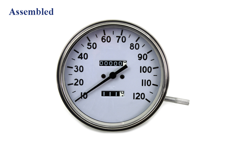 Replica 2:1 Speedometer with Black Needle for 1936-61 Models