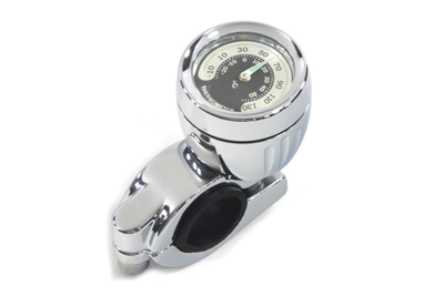 Temperature Gauge with Mount, Chrome for 1" Handlebars