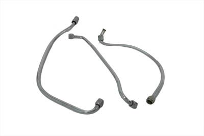 Chrome Oil Line Set for FL 1941-1948 Harley Big Twin