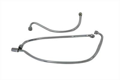 Chrome Oil Line Set for FL 1941-1948 Harley Big Twin