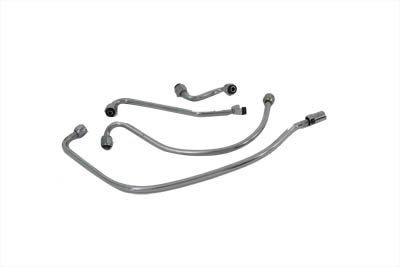Chrome Oil Line Set for 1936-1957 EL & FL Harley Big Twins