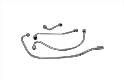 Chrome Oil Line Set for 1936-1957 EL & FL Harley Big Twins