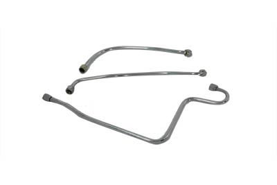 Chrome Oil Line Set for FL 1958-1964 Harley Big Twin