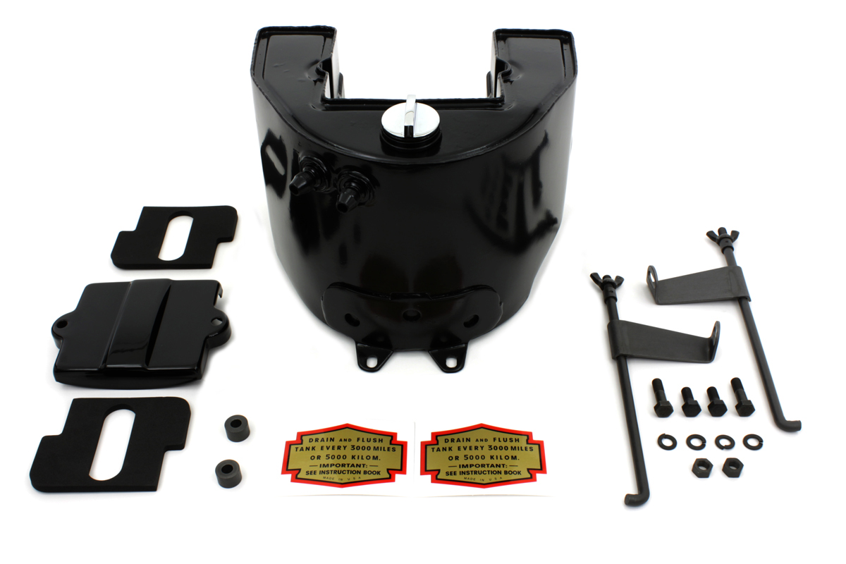 Replica Oil Tank Kit Black for 1941-1957 FL & UL