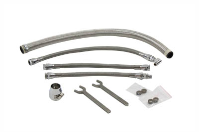 Sifton Braided Oil Line Kit for 1992-1999 FXST & FLST Softails