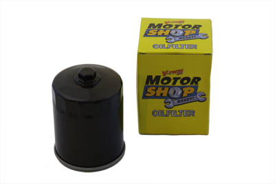 Hex Black 3.75 in. Spin On Oil Filter for 1980-UP Big twins & XL