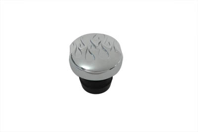 Chrome Flame Style Oil Tank Cap for 1985-1999 Harley Softails