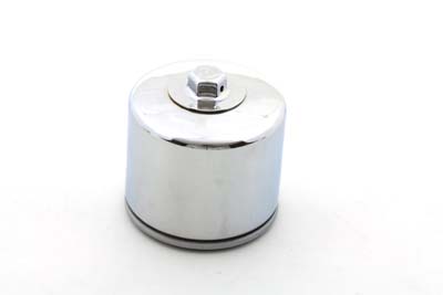 K&N Spin On Hex Oil Filter Chrome for 1980-84 Big Twins & XL Harley