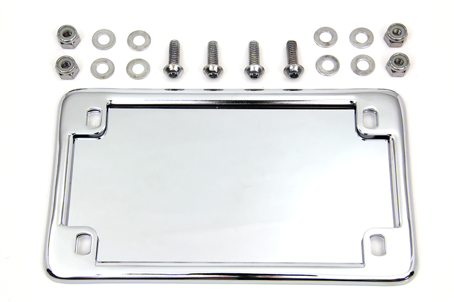 License Plate Frame Kit Chrome for 4" x 7-1/4" standard plates