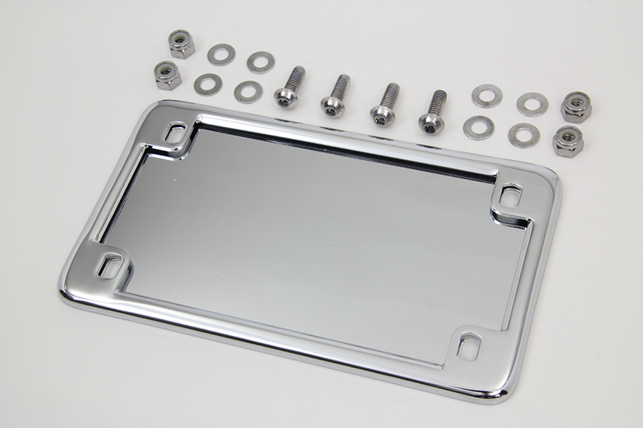 License Plate Frame Kit Chrome for 4" x 7-1/4" standard plates