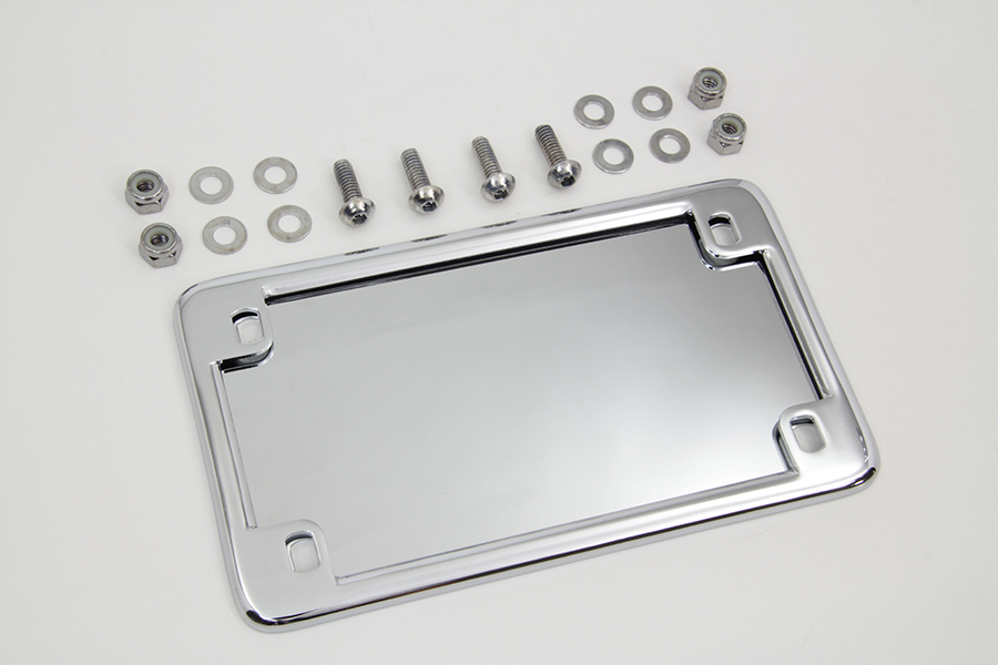 License Plate Frame Kit Chrome for 4" x 7-1/4" standard plates