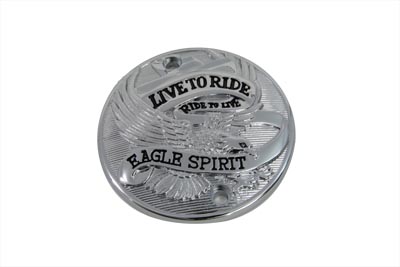 Chrome Vertical Hole Live to Ride Ignition Points Cover Harley