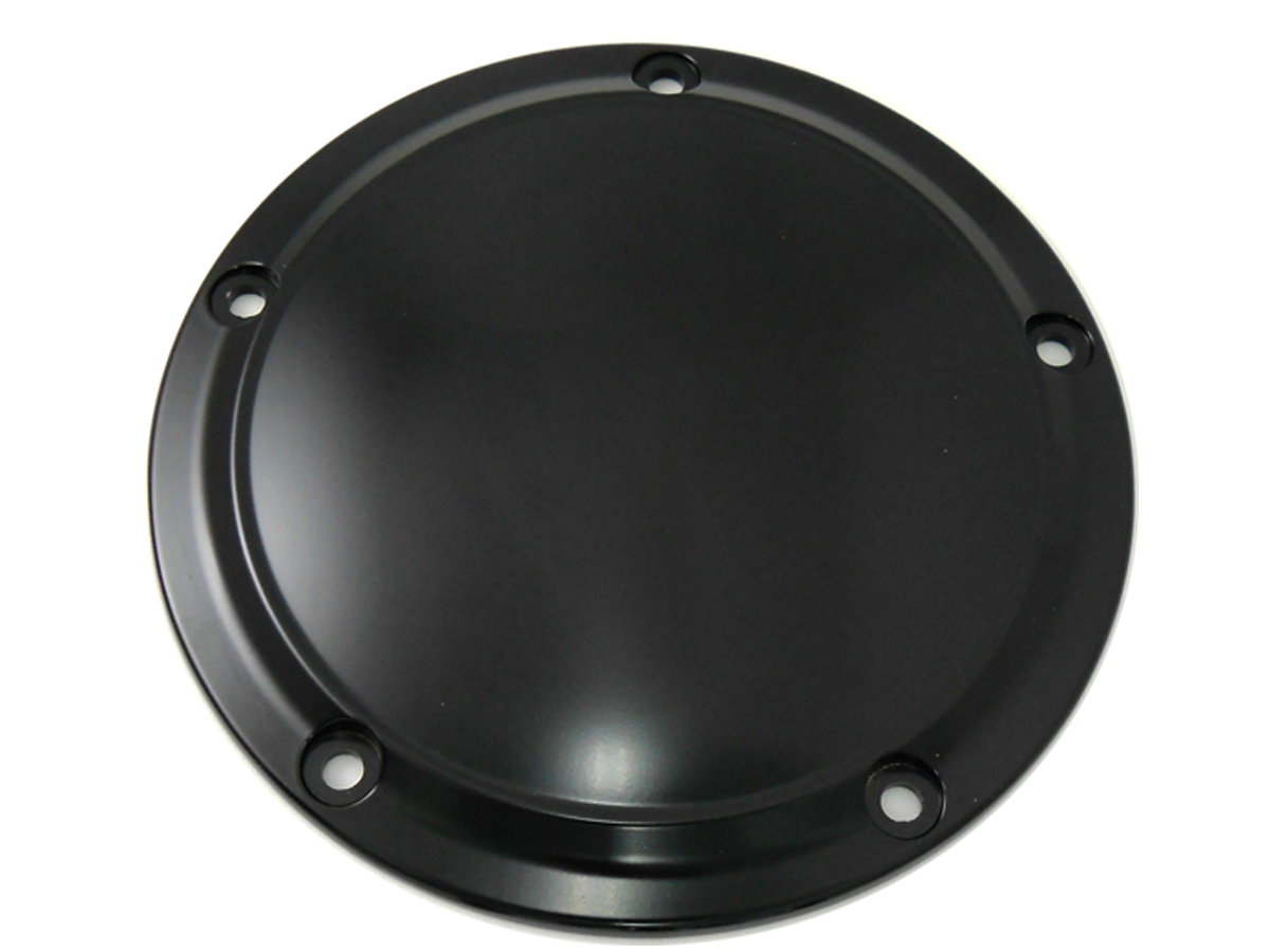 Black 5-Hole Smooth Derby Cover for 1999-UP Big Twins