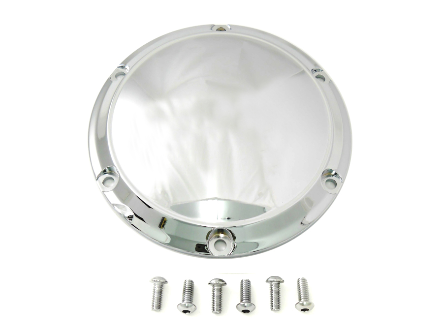 Chrome 6-Hole Smooth Derby Cover for XL 2004-UP Sportsters