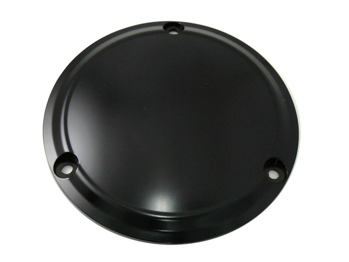 Black 3-Hole Smooth Derby Cover for 1970-1998 Big Twins