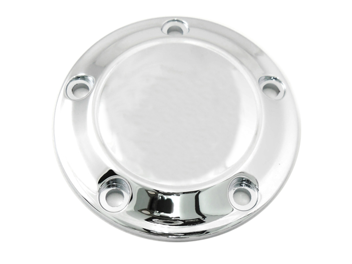 Chrome 5-Hole Smooth Ignition Points Cover for 1999-UP Big Twins