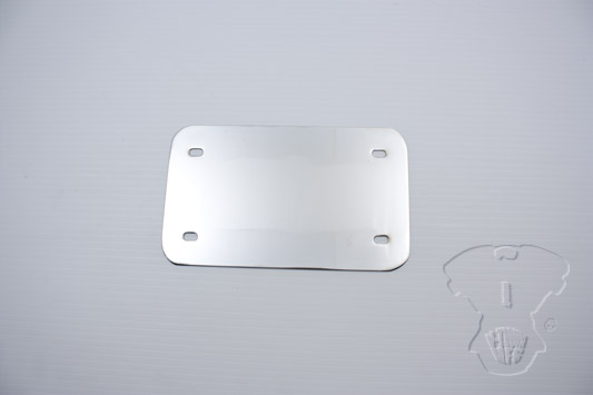 License Plate Frame Backing Plate Smooth Style Chrome 4-3/4" x 8"