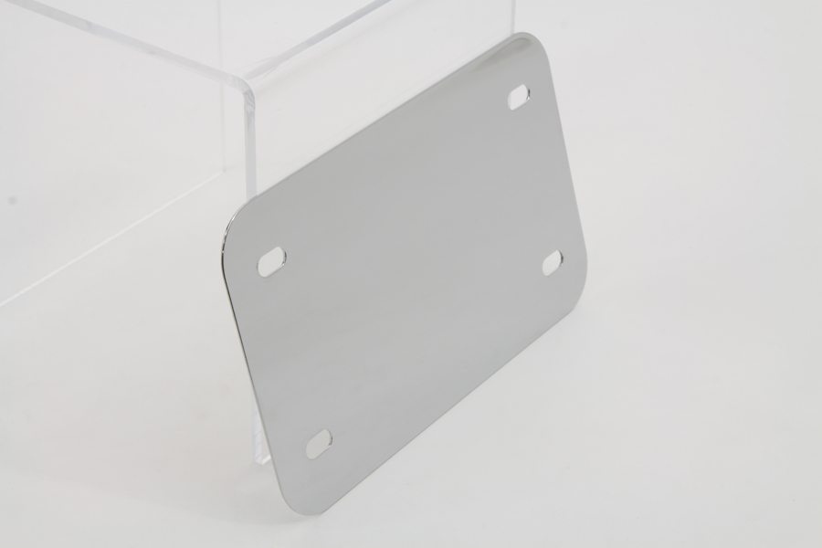 License Plate Frame Backing Plate Smooth Style Chrome 4-3/4" x 8"