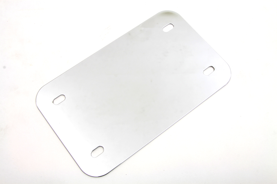 License Plate Frame Backing Plate Smooth Style Chrome 4-3/4" x 8"