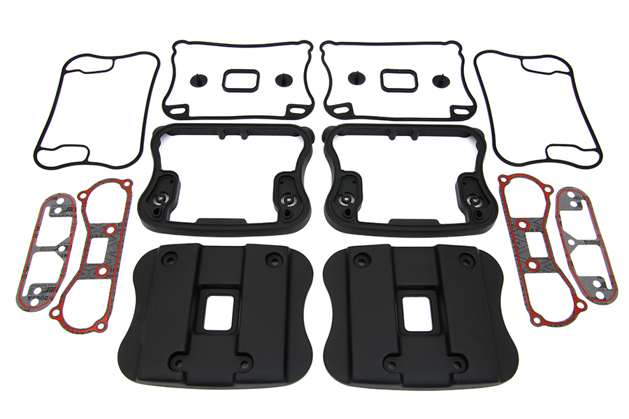 Top Rocker Box Cover and D-Ring Kit Black for XL 1991-2003