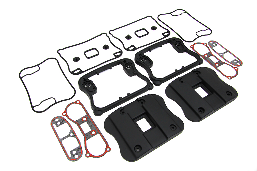 Top Rocker Box Cover and D-Ring Kit Black for XL 1991-2003
