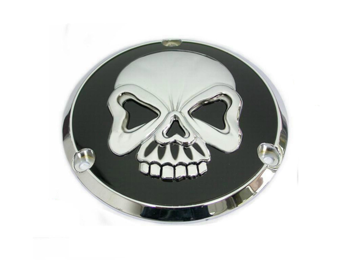 Skull Design Ignition Points Cover for 1970-1998 Big Twins