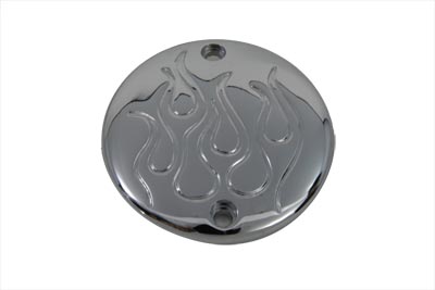 Chrome 2-Hole Flame Ignition System Cover for 1970-UP Harleys