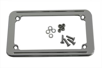 License Plate Frame Billet w/ Milled Accent for 4" x 7" Plates
