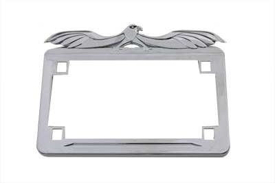 License Plate Frame Flying Eagle Style Chrome for 4" x 7" Plates