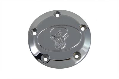 Chrome Skull Ignition System Cover 5-Hole for 1999-UP Big Twins