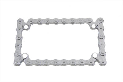 License Plate Frame Chrome Chain Style for 4" x 7" Plates