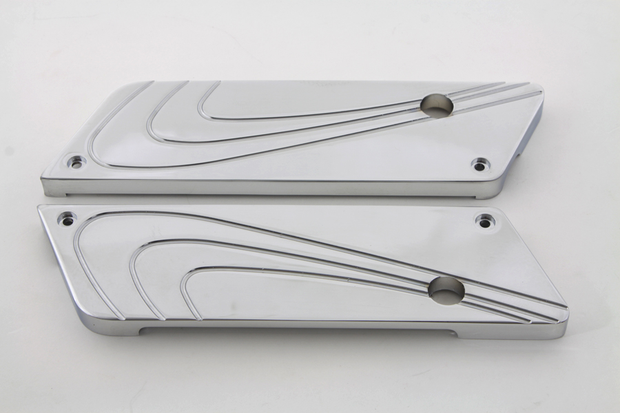 Chrome FLT 1993-UP Touring Flair Saddlebag Latch Set