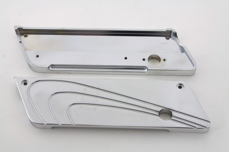 Chrome FLT 1993-UP Touring Flair Saddlebag Latch Set