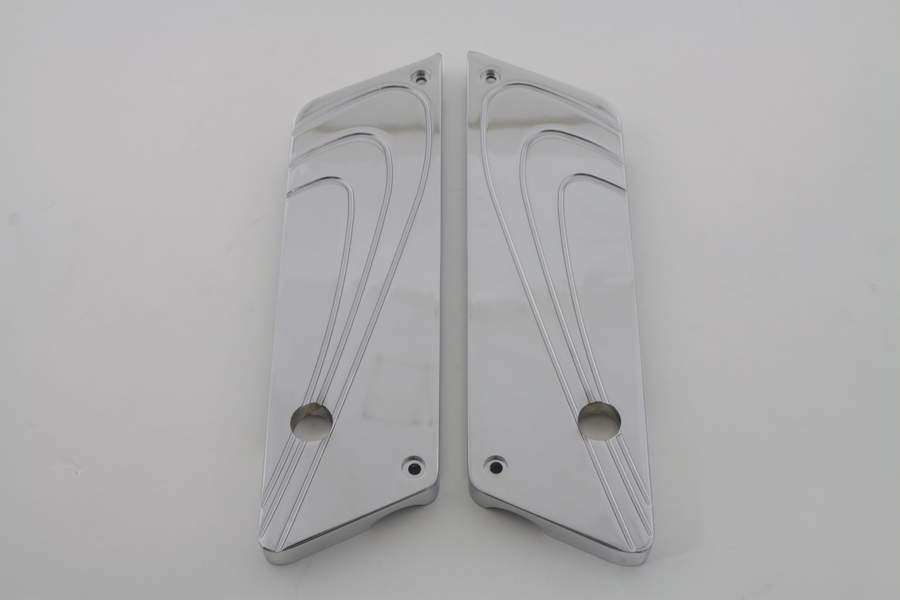 Chrome FLT 1993-UP Touring Flair Saddlebag Latch Set
