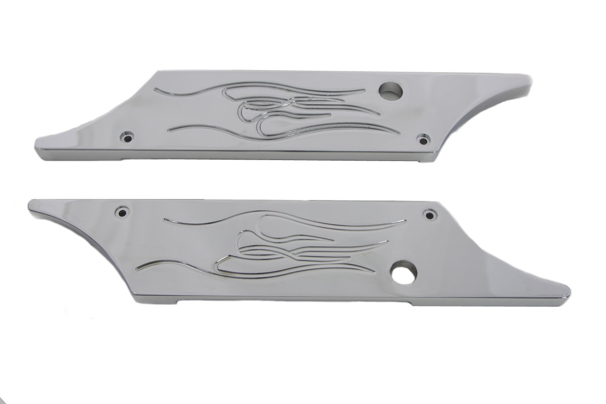 FLT 1993-UP Flame Winged Saddlebag Latch Set