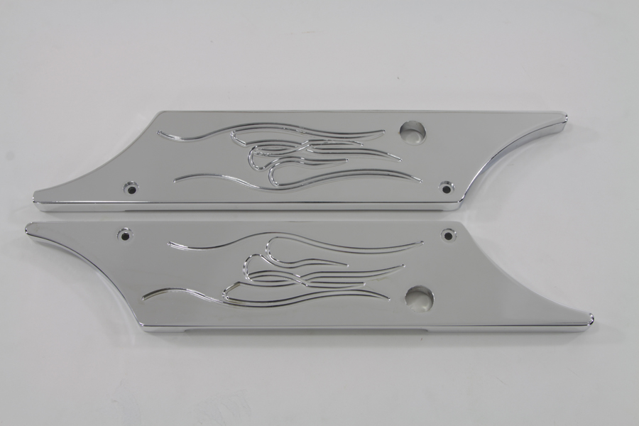 FLT 1993-UP Flame Winged Saddlebag Latch Set