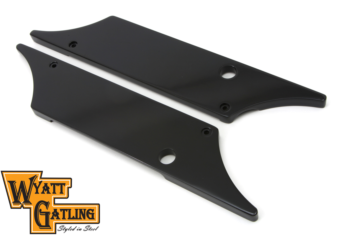 FLT 1993-UP Touring Black Winged Saddlebag Latch Set