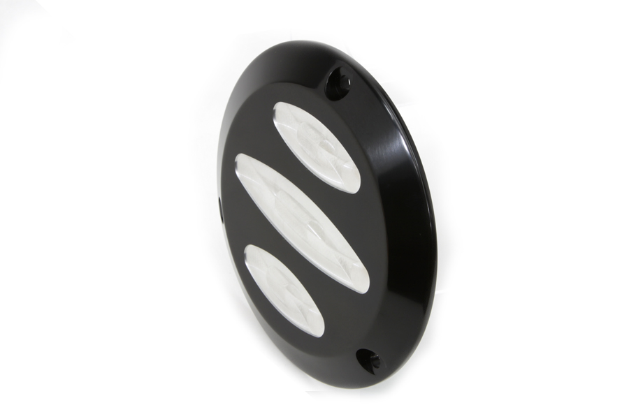 Black Contour 3-Hole Derby Cover for 1970-1998 Big Twins