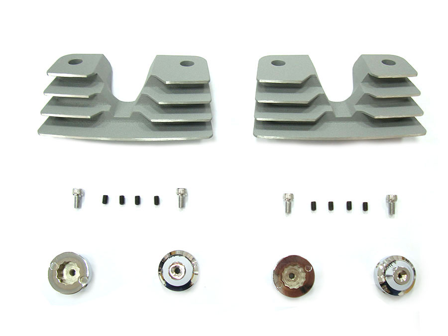 Head Bolt and Spark Plug Cover Kit Silver for FXD 1999-UP