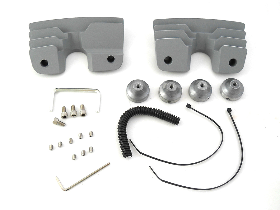 Head Bolt and Spark Plug Cover Kit Silver for 1999-2006 Big Twins