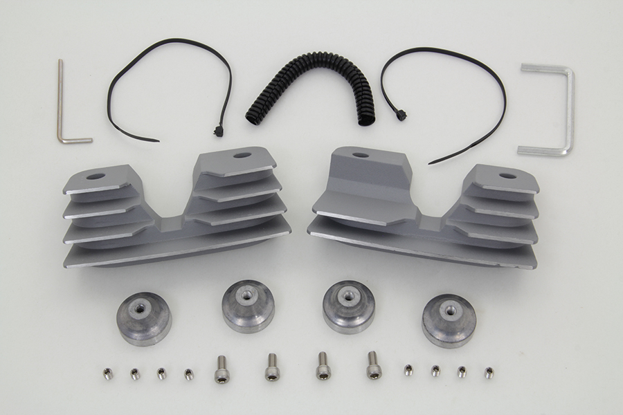 Head Bolt and Spark Plug Cover Kit Silver for 1999-2006 Big Twins