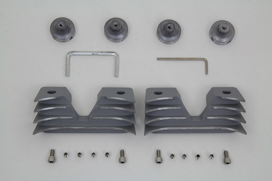 Head Bolt and Spark Plug Cover Kit Silver for XL 2004-UP