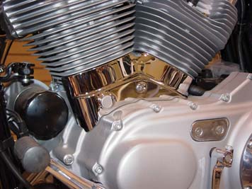 Chrome XL 2004-UP Sportsters Cylinder Base Cover Left Side