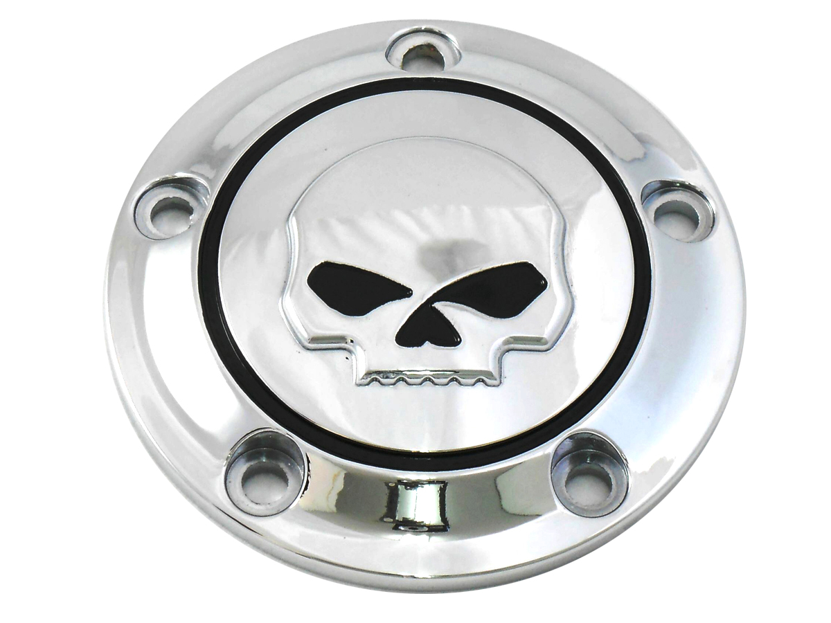 Skull Point Cover Chrome 5-Hole for 1999-UP Big Twins